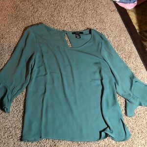 green blouse